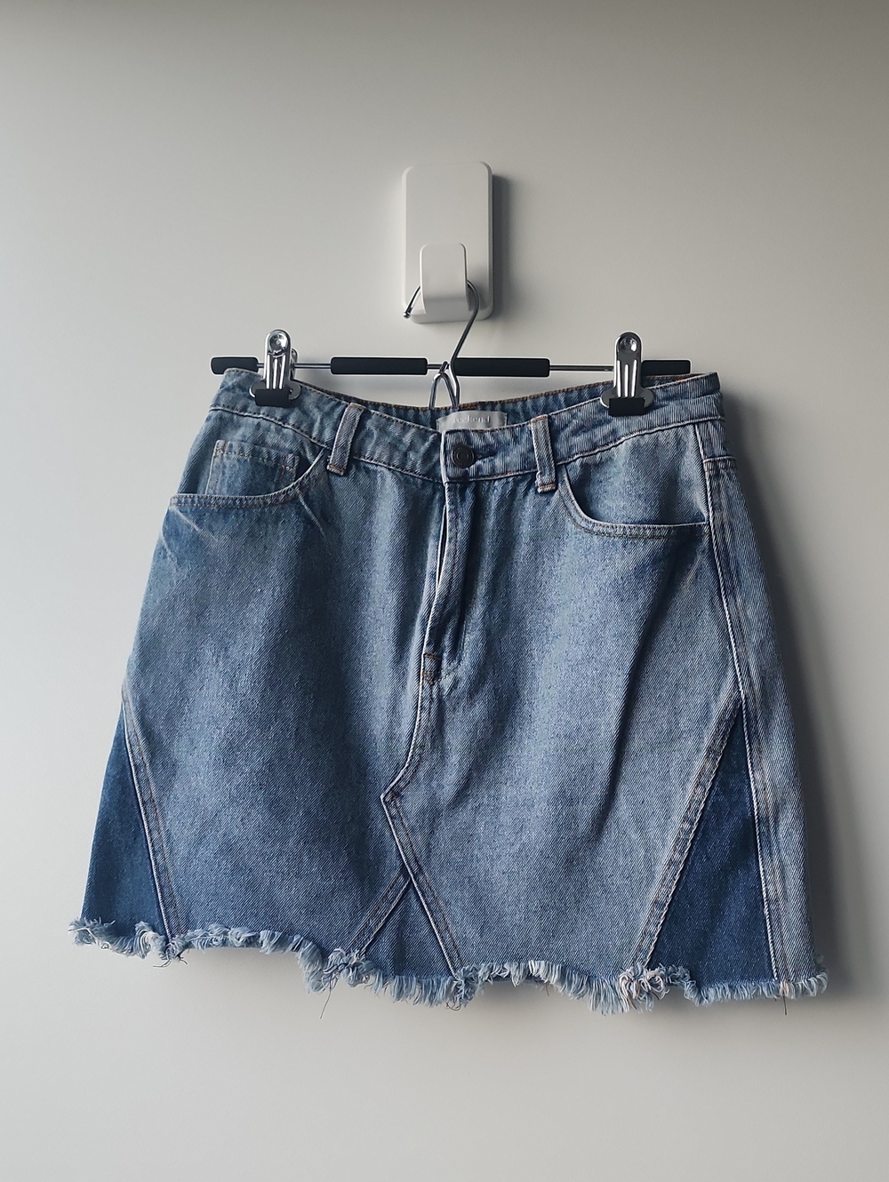 Weekend 100% Cotton Denim Frayed Hem Skirt